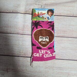 Bob Ross Lets Get Crazy Crew Socks - NEW